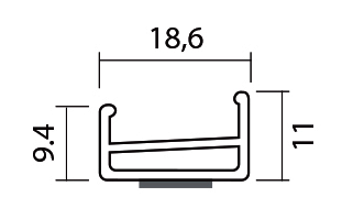 angled bottom profile