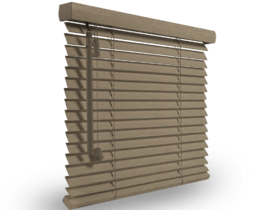 Wooden Venetian blind smoke gray