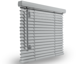 White wooden venetian blind for door