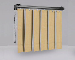 Yellow indoor vertical blinds