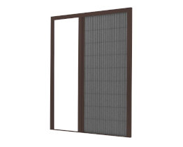 Door fly screen RAL 8017 with black mesh