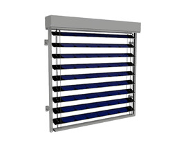 Solar power external blind silver