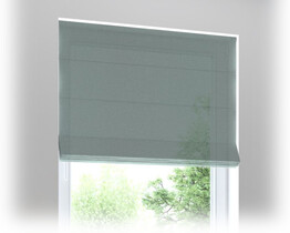 Roman shade blind for bay window