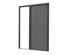 Door fly screen RAL 7016 with black mesh