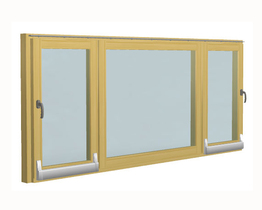 Wooden window tilt and slide PSK triple-pane