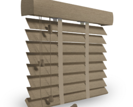 Internal wooden blind 19 smoke gray