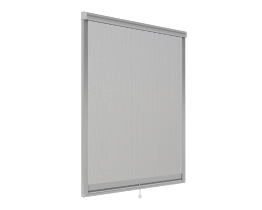 Rolled fly screen for window white RAL 9016 non-invasive