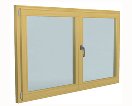 Wooden window with movable post