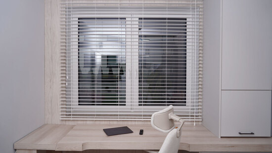 
										Faux wood blinds PVC
																						